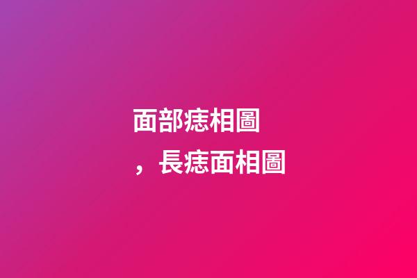 面部痣相圖，長痣面相圖